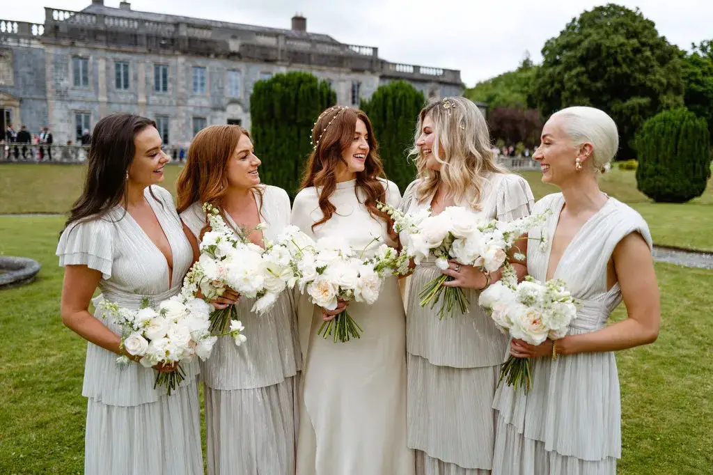 Bridesmaids in Ombre Dresses