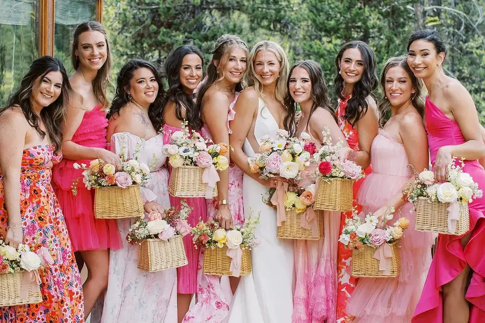 Textural Bridesmaids Dresses