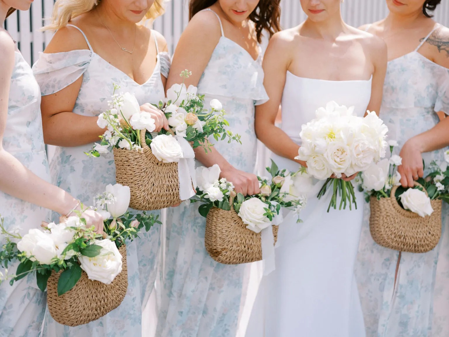 Textural Bridesmaids Dresses