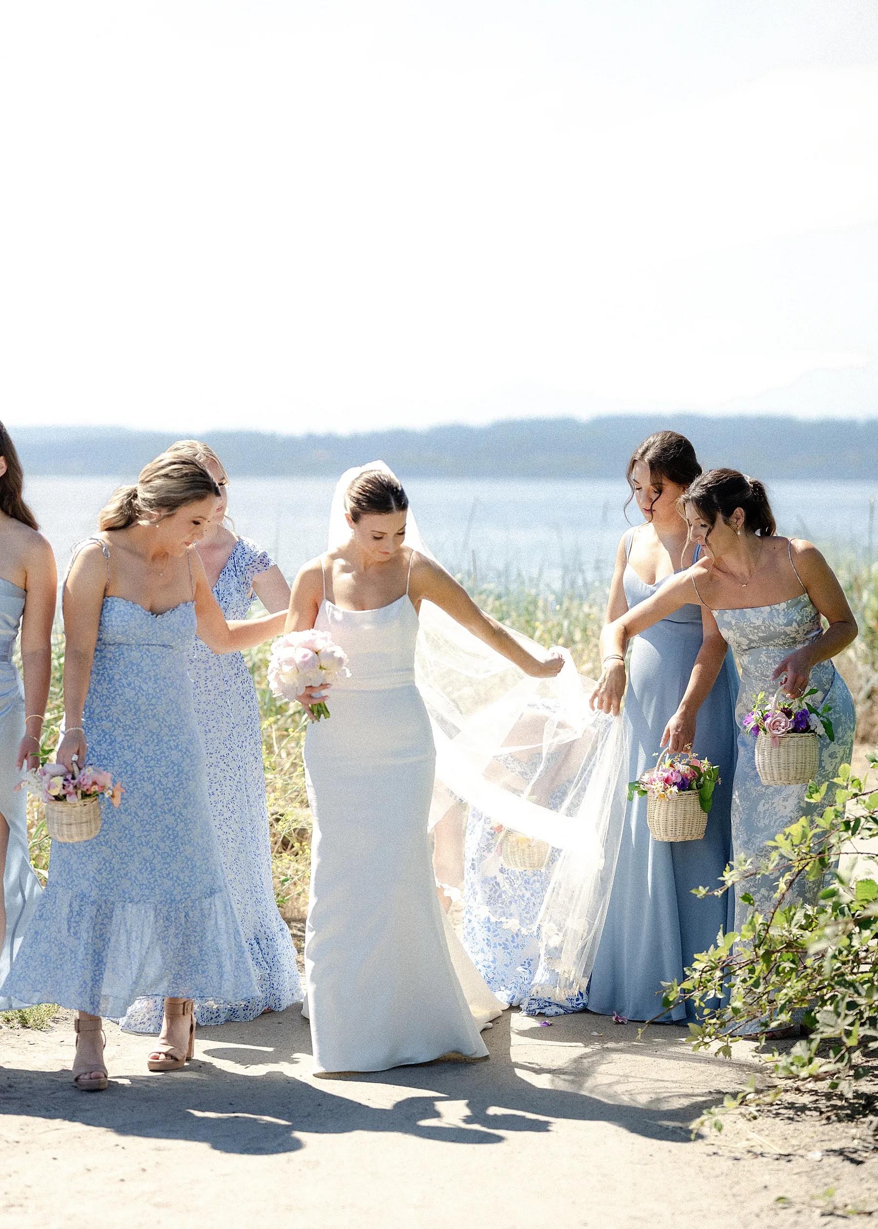 Textural Bridesmaids Dresses