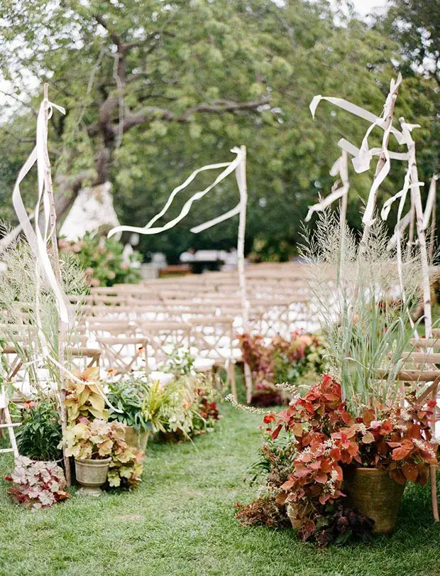 Potted Plant Ceremony Backdrops