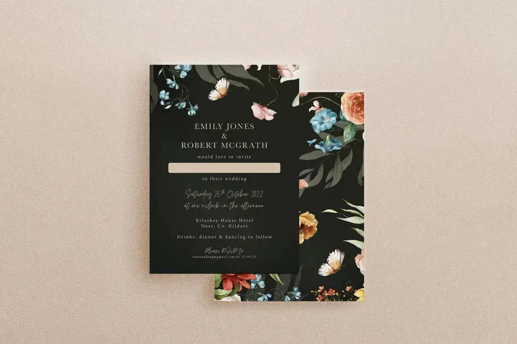 Wedding Invitation Including the Name of the Guests