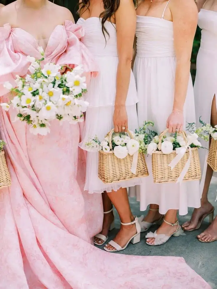 Textural Bridesmaids Dresses