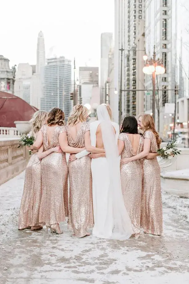 Metallic, Sparkly & Sequin Bridesmaid Dresses