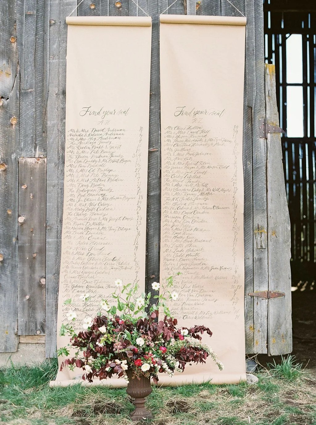 Acrylic Table Plan